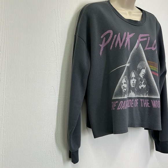 Pink Floyd - The Dark Side Of The Moon Pink Floyd Graphic Crop Sweatshirt Large - Picture 5 of 10